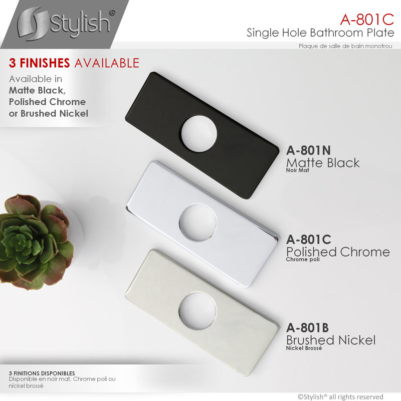 STYLISH Single Hole Bathroom Faucet Plate & Reviews Wayfair